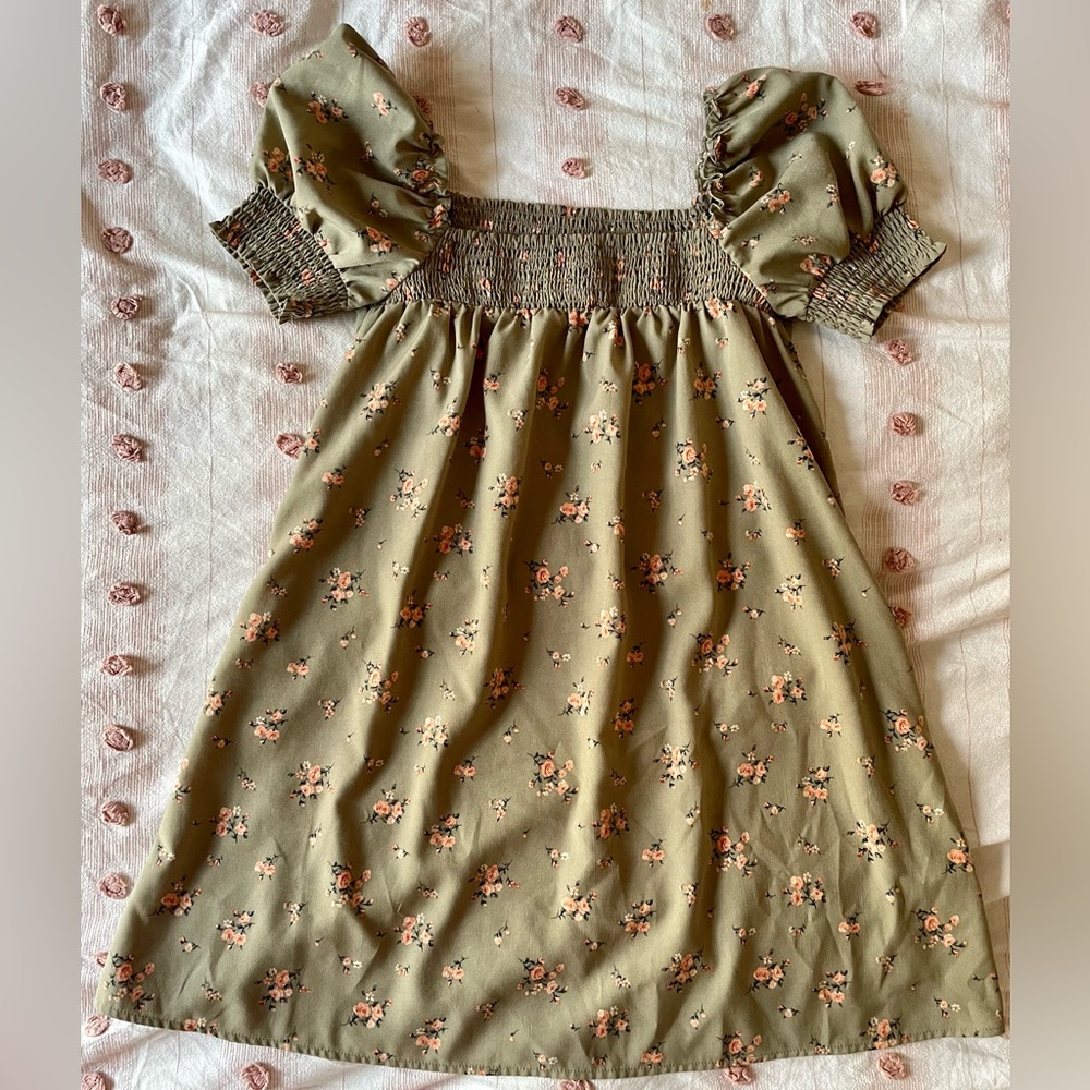 Green Floral Dress